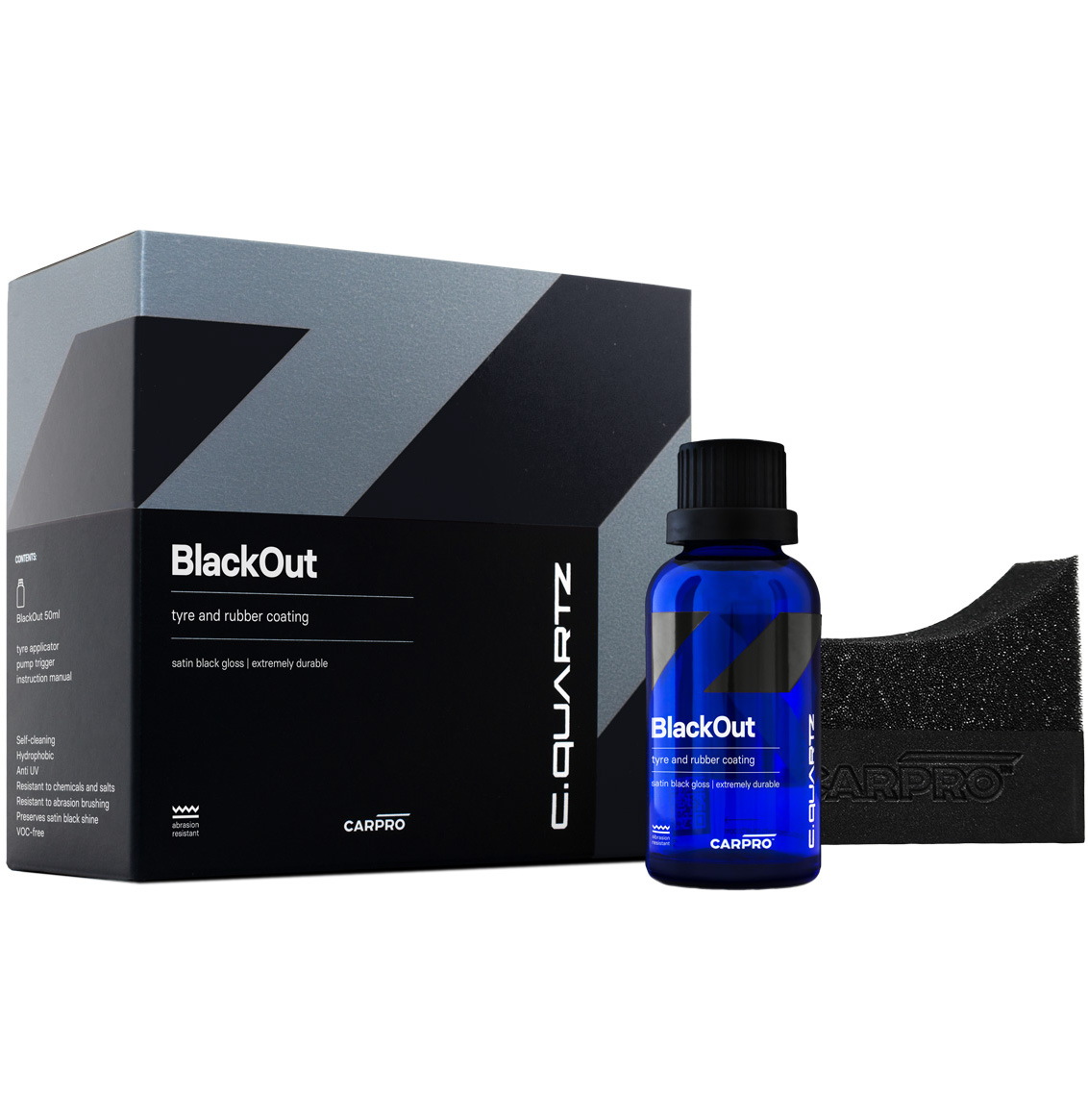 Keramická ochrana pneumatik CarPro CQUARTZ Blackout 50 ml