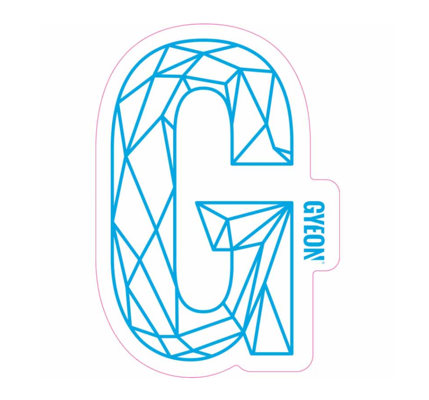 Samolepka Gyeon G Sticker Blue (200 mm x 131,3 mm)