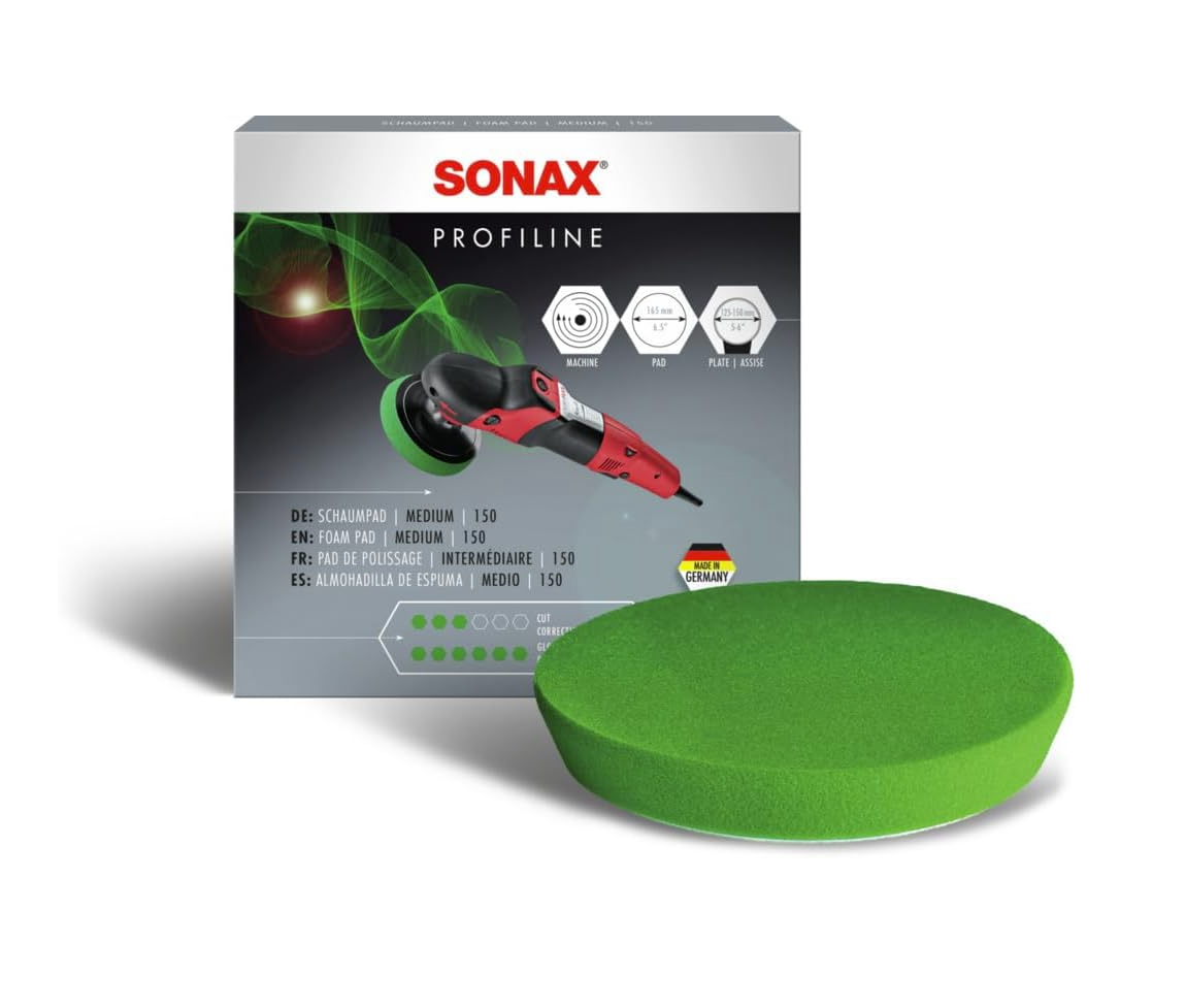 Středně tvrdý lešticí kotouč Sonax Schaum Pad Medium 150