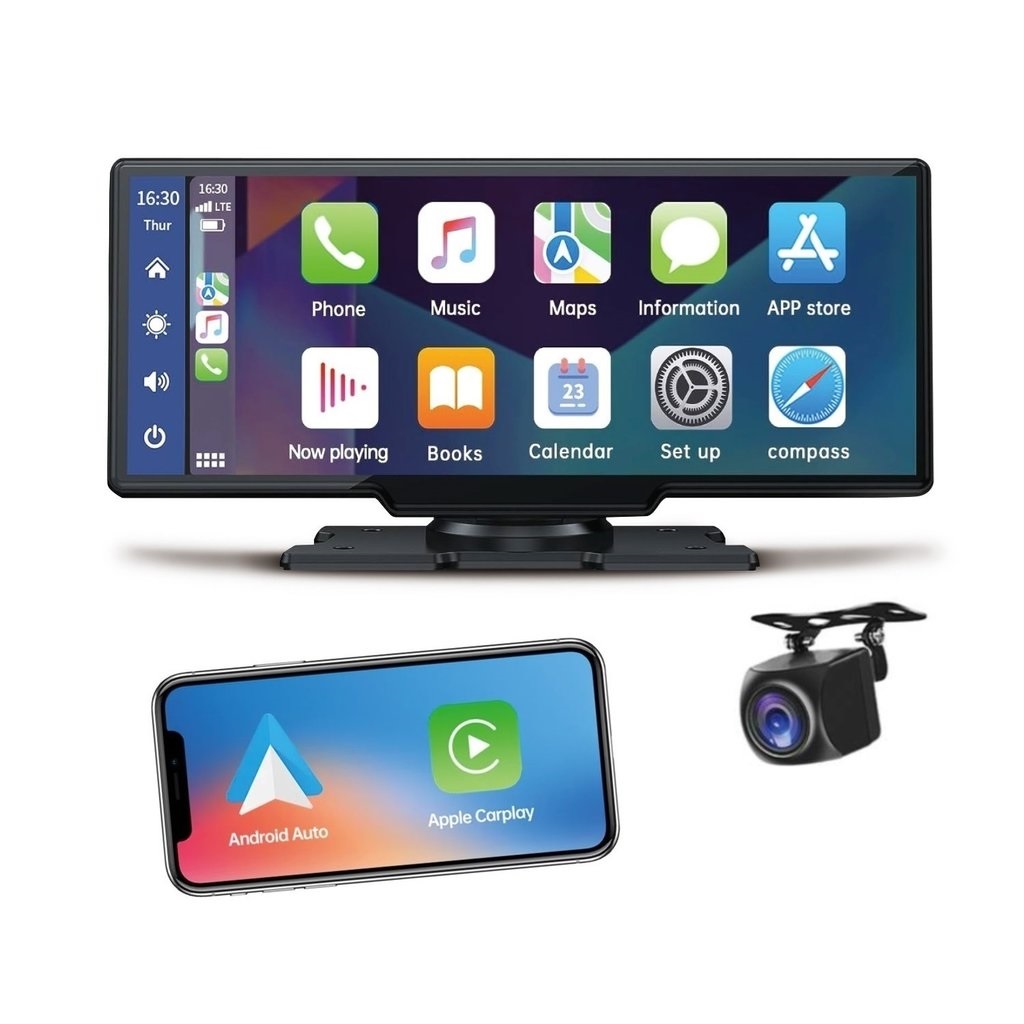 Steelmate L07 monitor10" Apple CarPlay AndroidAuto zrcadlení, 2K+FHD DVR