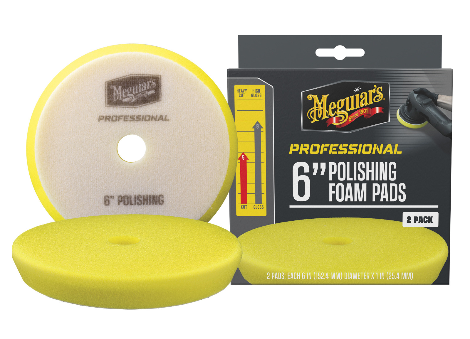 Pěnové lešticí kotouče Meguiar's Professional Polishing Foam Pad 6" (2 Pack)