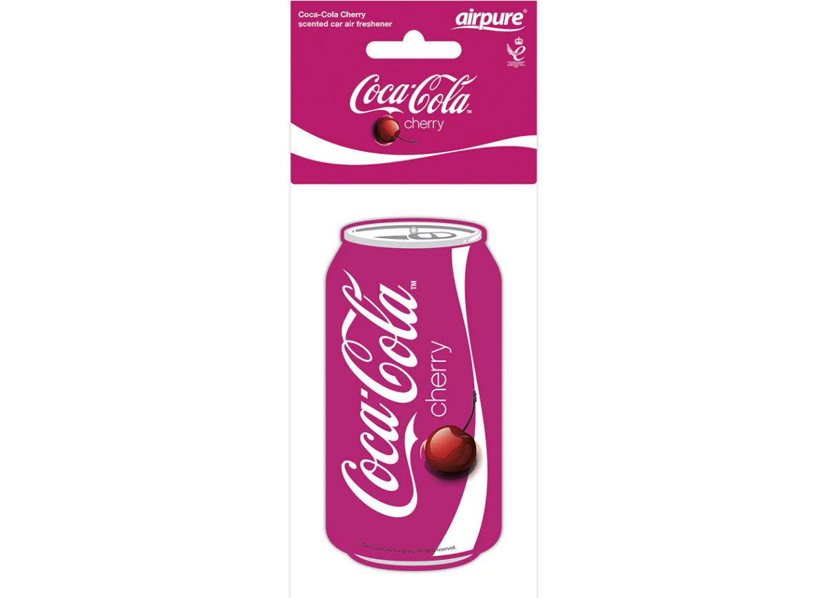 Závěsná vůně do auta Airpure Coca-Cola, vůně Coca Cola Cherry - plechovka