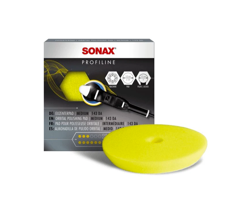 Středně měkký lešticí kotouč Sonax Exzenter Pad Medium 125