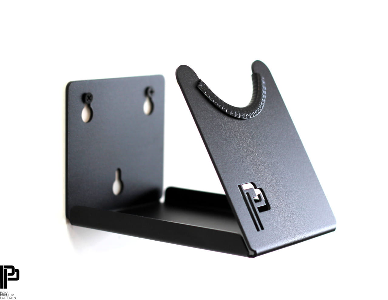 Držák na malou leštičku Poka Premium Hanger for a small polishing machine with a convenient shelf for batteries