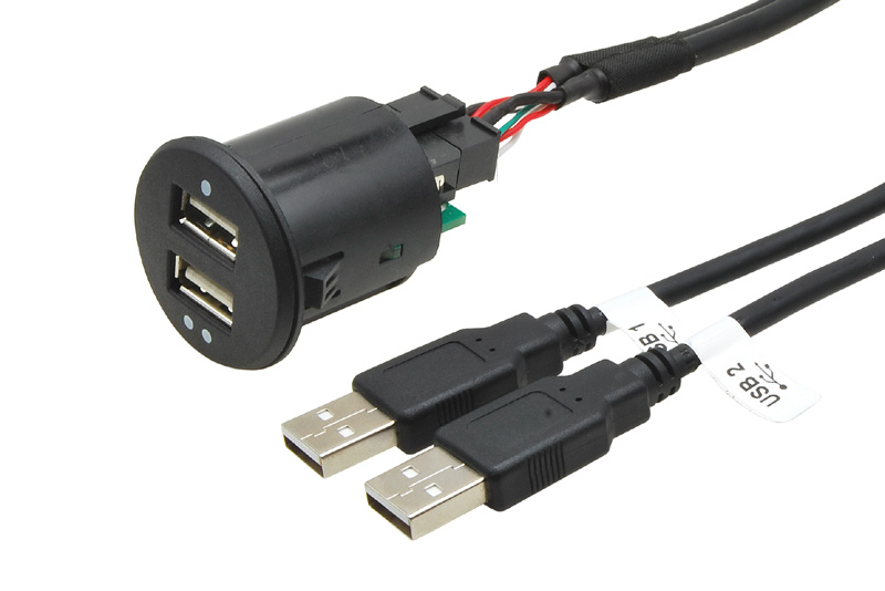 2x USB zásuvka s kabelem