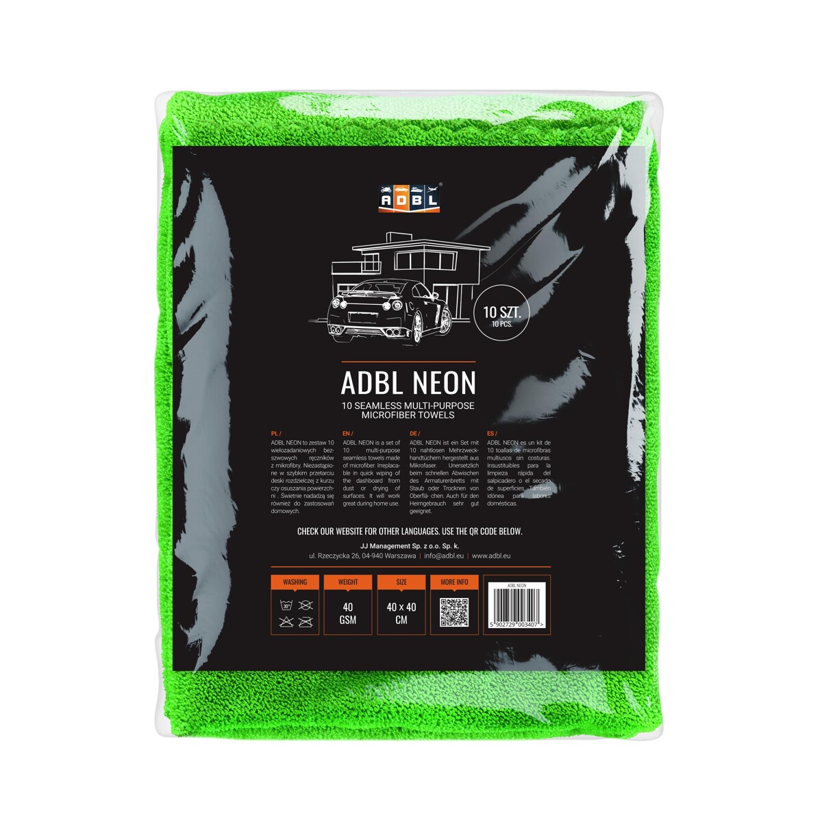 Levně Mikrovláknové utierky ADBL Neon