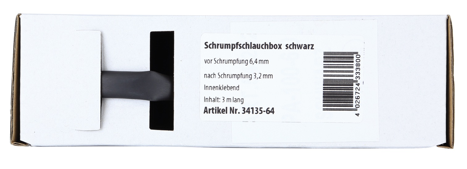 ACV smršťovací bužírka s lepidlem 6,4 mm / 3 m