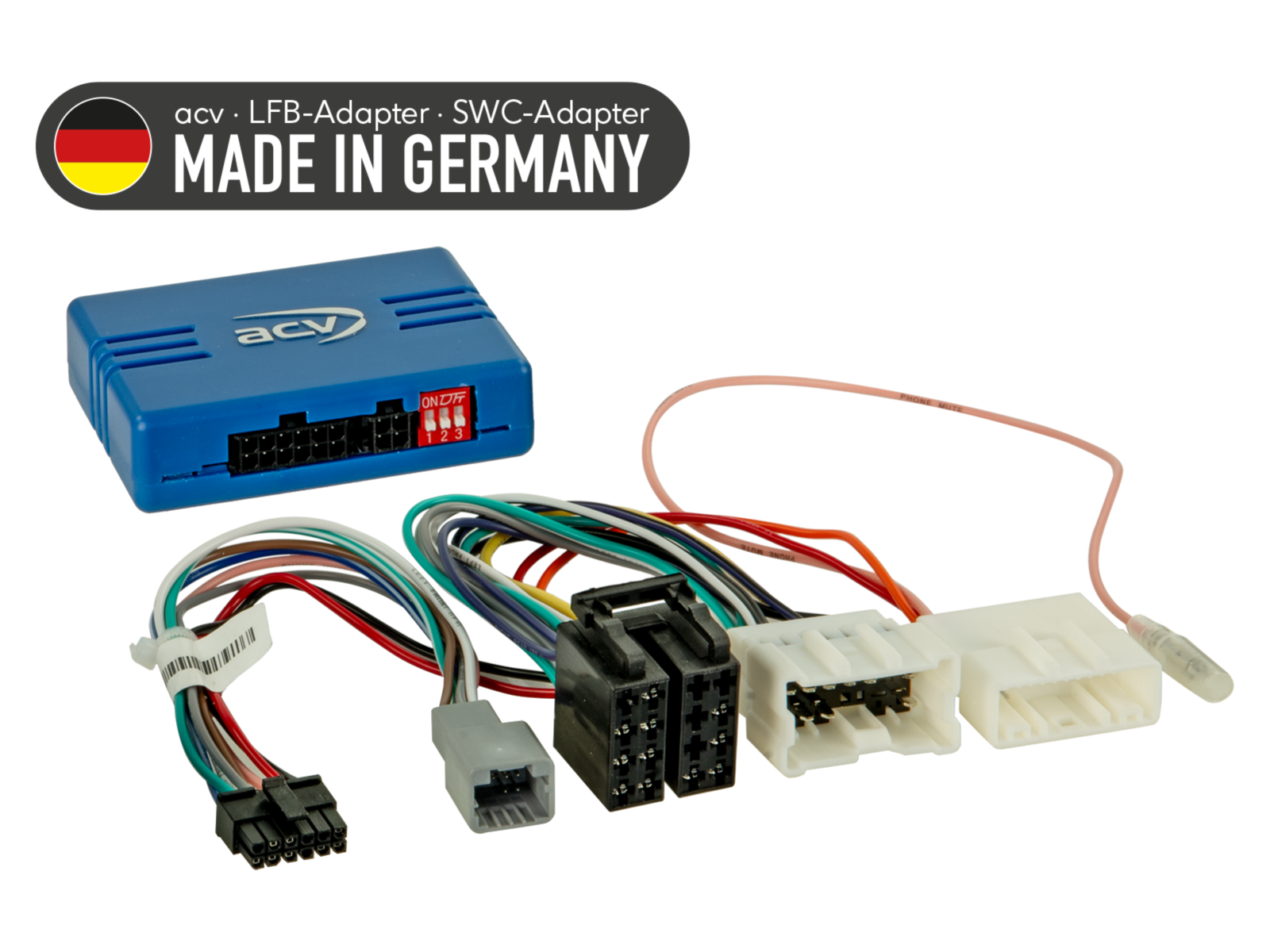 Adaptér ovládání tlačítek na volantu pro Dacia / Fiat / Nissan / Opel / Renault ACV SWC 42A-1254-009-0