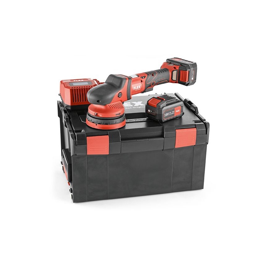 Aku-excentrická leštička v sadě FLEX XCE 8 125 18.0-EC/5.0 Set