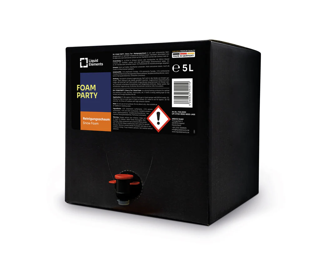 Aktivní pěna Liquid Elements Cleaning foam "FOAM PARTY" - Cherry Tec (5 l)