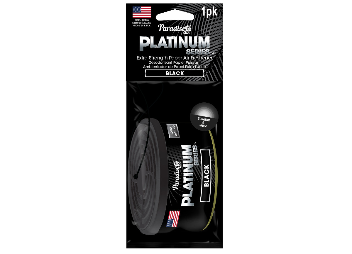 Osvěžovač vzduchu Paradise Air závěsná vůně plechovka, vůně Black