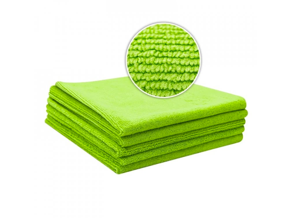 Mikrovláknová utěrka Liquid Elements All-Purpose Green Microfiber Cloth Value Set of 5 - 310 GSM 40 x 40 cm