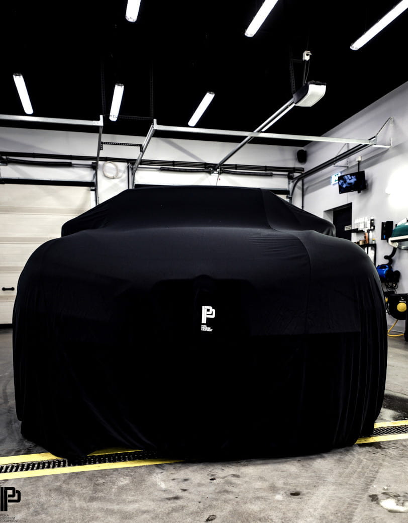 Ochranná plachta na auto Poka Premium Equipment Premium quality car cover black with welt - Hatchback / Sedan