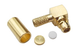 Anténní konektor MMCX 90° samec 295016