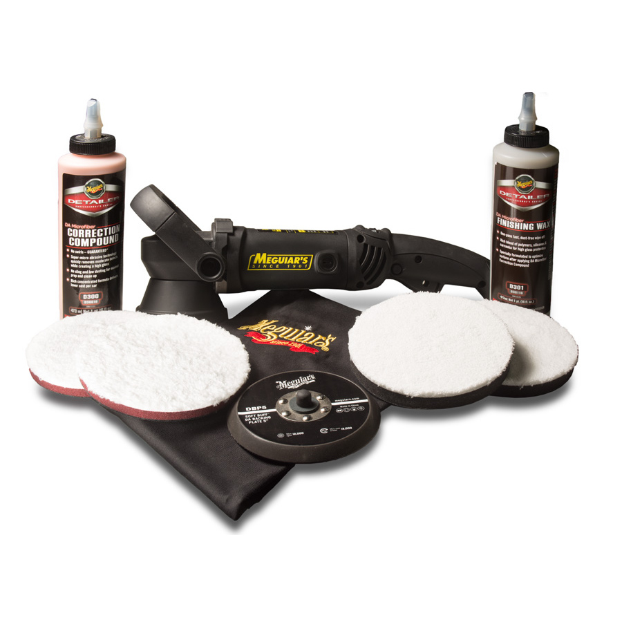 Kompletní sada pro renovaci laku a strojní leštičky Meguiar's DA Microfiber Correction System 5" - DA Polisher Kit