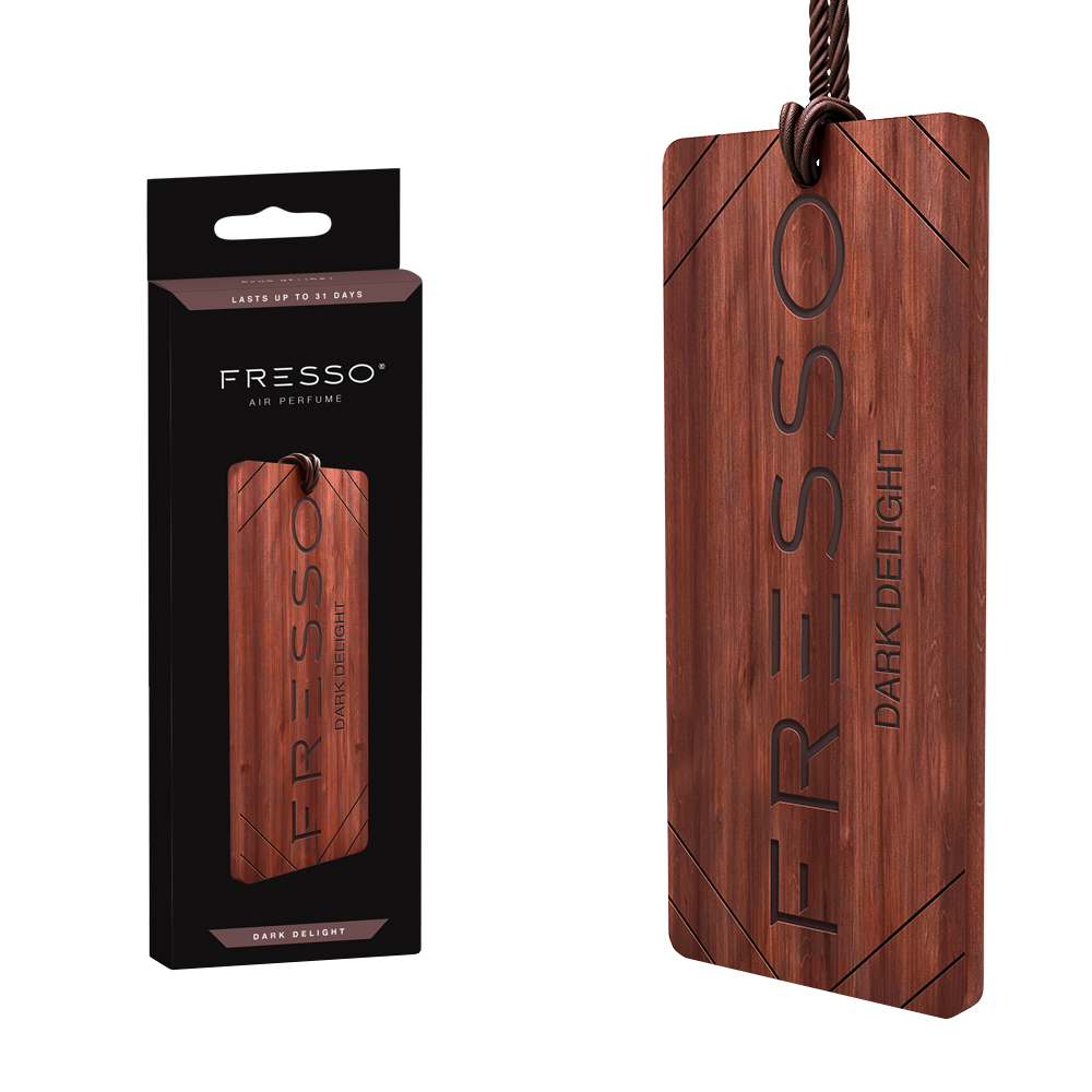 Závěsná vůně ve dřevě Fresso Dark Delight Wooden Hanger