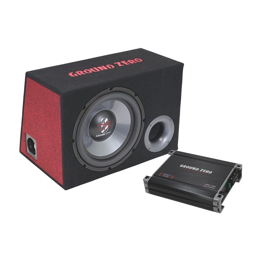 Zvýhodněný set subwooferu a zesilovače Ground Zero GZ BASS KIT 12.300X-II