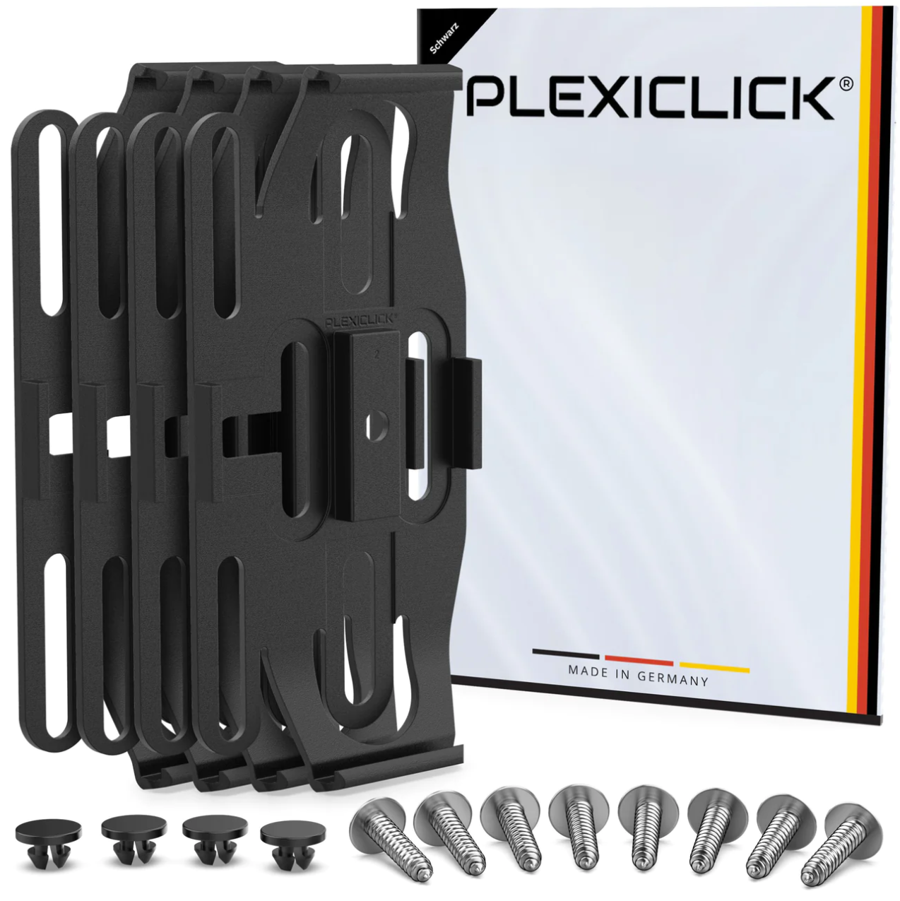Černý držák SPZ Plexiclick V2 Black (113 mm)