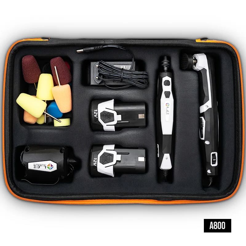 Nano AKU leštička s příslušenstvím Liquid Elements Mini Battery Polishing Machine KIT A800 Pico