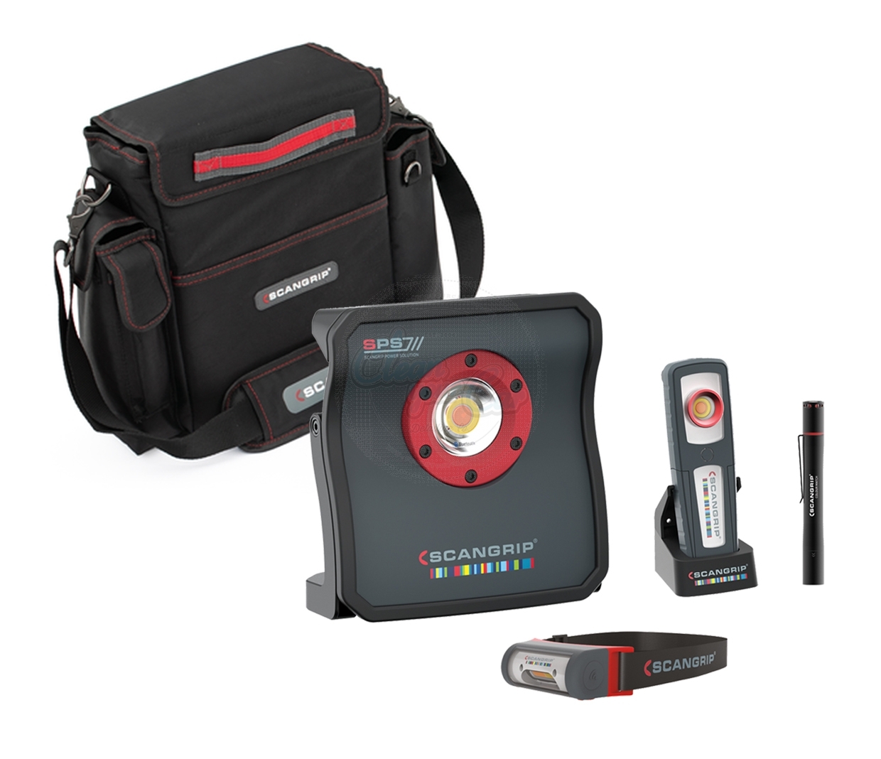 Set detailingových světel v odolné tašce Scangrip Detailing Kit - Ultimate