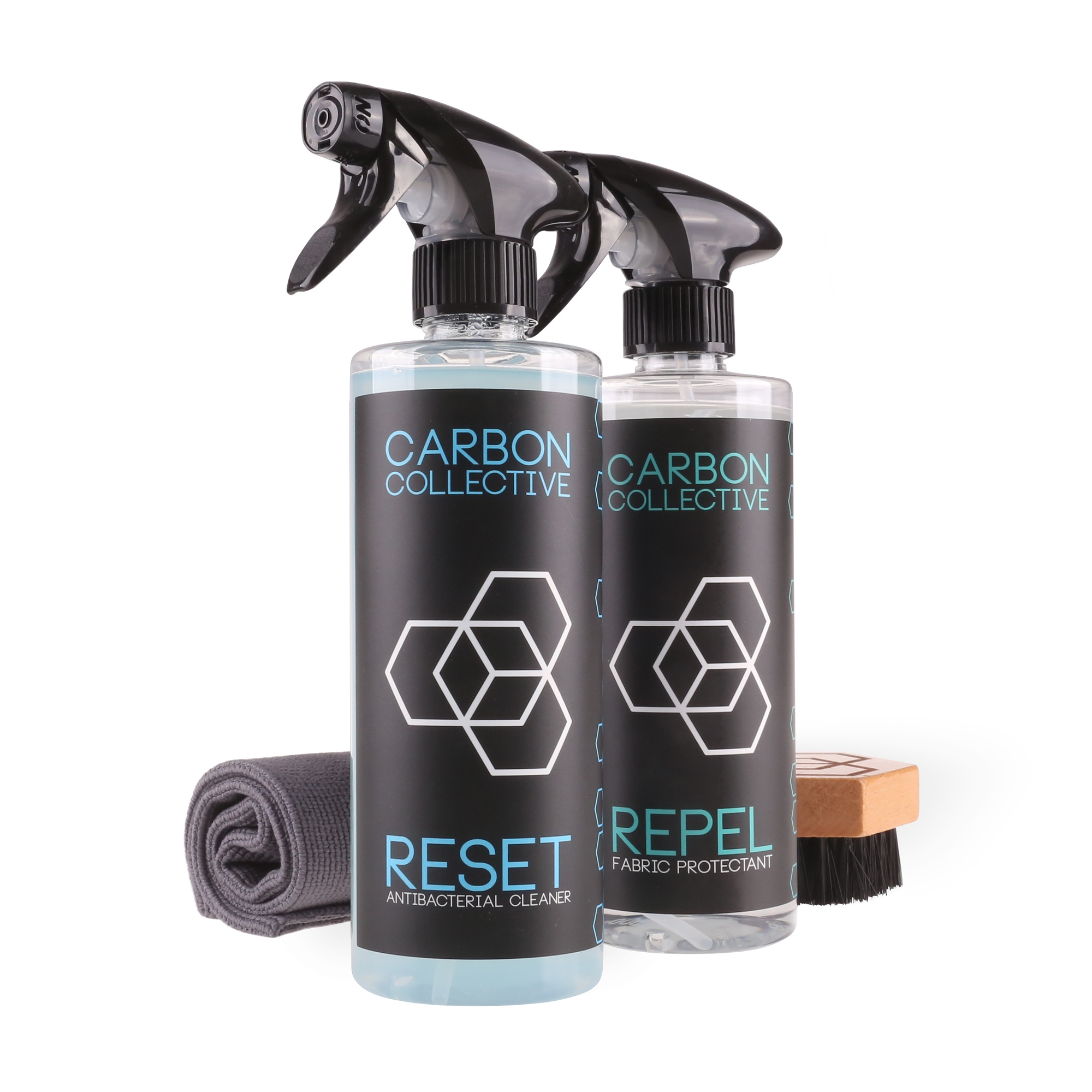 Sada na čištění a ochranu textilu a alcantary Carbon Collective
