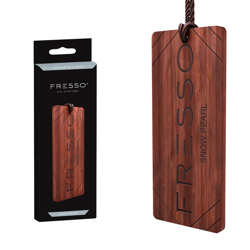 Závěsná vůně ve dřevě Fresso Snow Pearl Wooden Hanger
