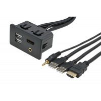 HDMI + 2x USB + JACK zásuvka s kabelem