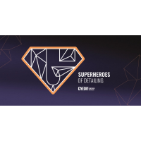 Banner na zeď Gyeon Banner / Certified Detailer Superheroes of Detailing 200x90 cm