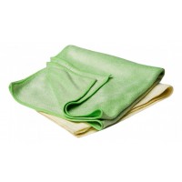 Sada mikrovláknových utěrek Flexipads Yellow & Green Buffing Towels (set) 40x40